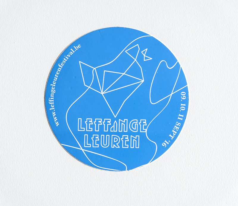Sticker Leffingeleuren '16, samenwerking Nana Vaneessen