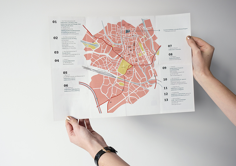 Stadsplan voor Universiteit Gent